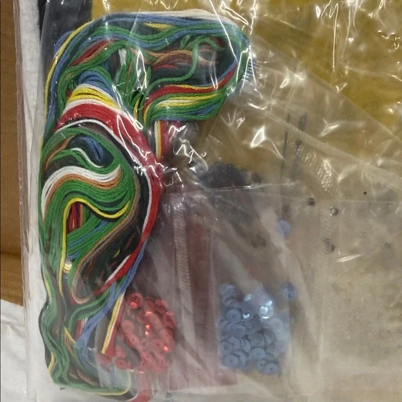 ⭐️Bucilla Felt Appliqué Stocking Kit Winter Birds Vintage 1998 Original new - Picture 6 of 8